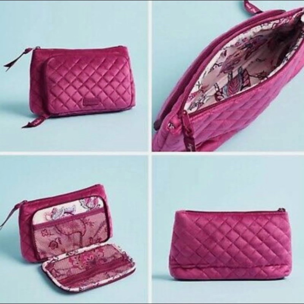 Vera Bradley Compact Organizer Bag in Majestic Magenta